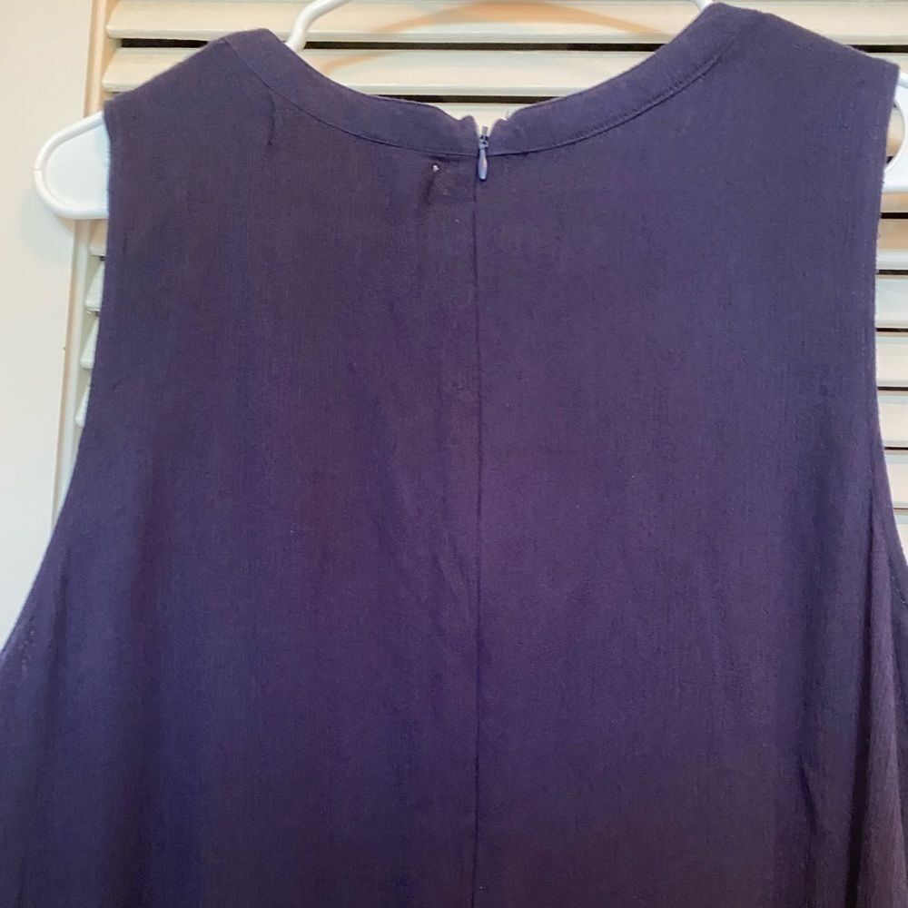The Impeccable Pig navy layered sleeveless romper - Picture 8 of 9